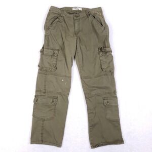 LOVEGEN Cargo Pants Utility Straight Leg 9/30 Olive Green Streetwear